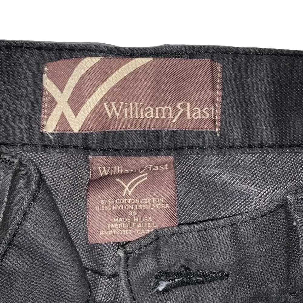 William Rast Gray Jeans Ren Straight Low Rise Stretch Size 34 Designer Denim - Picture 7 of 10